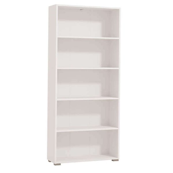 libreria cinque ripiani moderno minimal in legno cm 70 x 24 5 x 176 5 h - MADDI