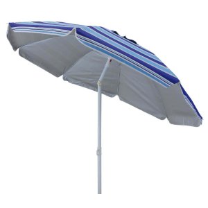 Ombrellone da spiaggia poliestere uv Rotondo 2 m in acciaio poliestere - AUGUST