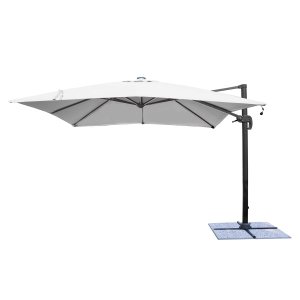 Ombrellone da Giardino decentrato con led 3x4 in alluminio,poliestere - RENO