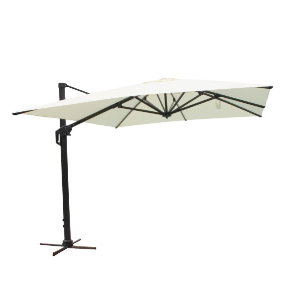 Ombrellone da Giardino Palo Laterale Decentrato a Braccio - HIERON - Beige, 3X3