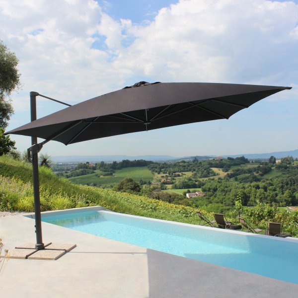 Alternative view of Ombrellone da Giardino Palo Laterale Decentrato a Braccio - HIERON