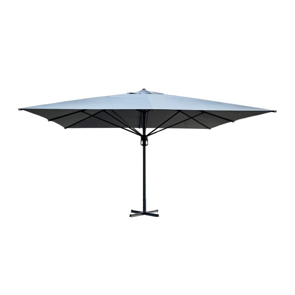 Ombrellone da Giardino in alluminio con palo centrale telescopico - KHEPRI - Antracite, 5X5