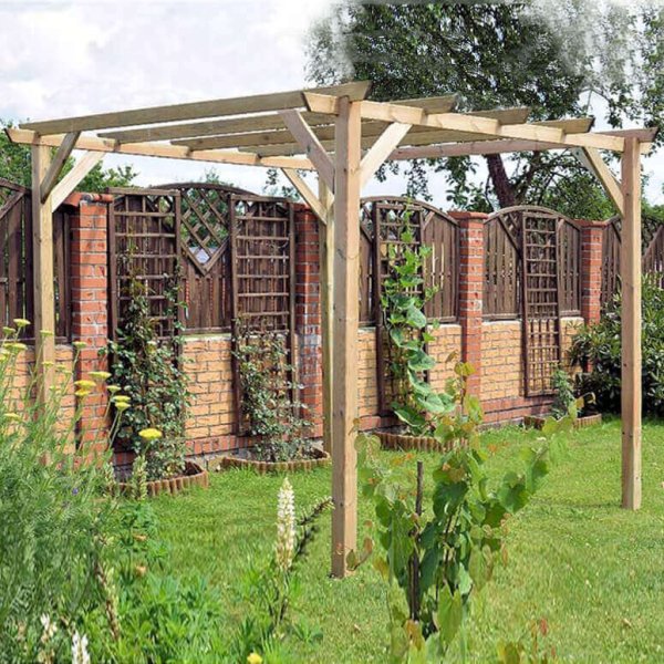 Alternative view of Pergola da Giardino 3x3 in legno - FRANCE