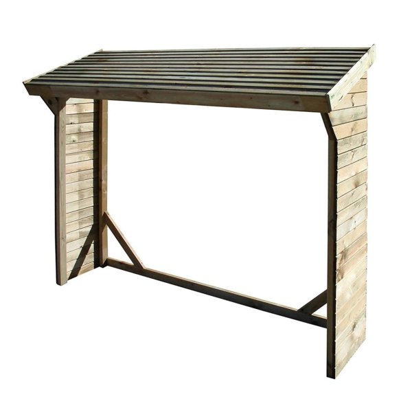 Alternative view of Legnaia da Giardino impregnata in Legno cm 217x80x180 - SACHEVERELL