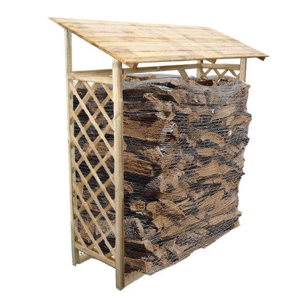 Alternative view of Legnaia da Giardino in Legno cm 180x66x177 - STAN