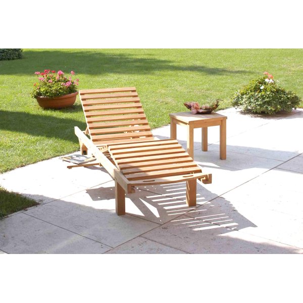 Alternative view of Lettino prendisole in Legno Teak cm 208x65x35 - PIERS