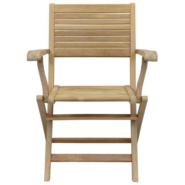 Alternative view of Poltrona da Giardino Pieghevole in Legno Teak cm 42x60x85 - THOR