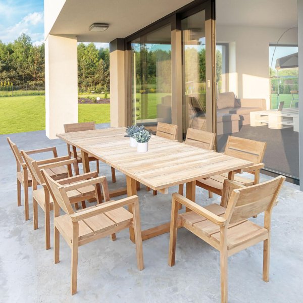 Alternative view of Tavolo in Teak Allungabile 180/260 x 100 - LANFORD