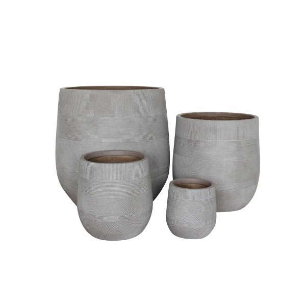 Set di 4 vasi in Fibra sintetica cm 57x57x57 - BENJY - Taupe