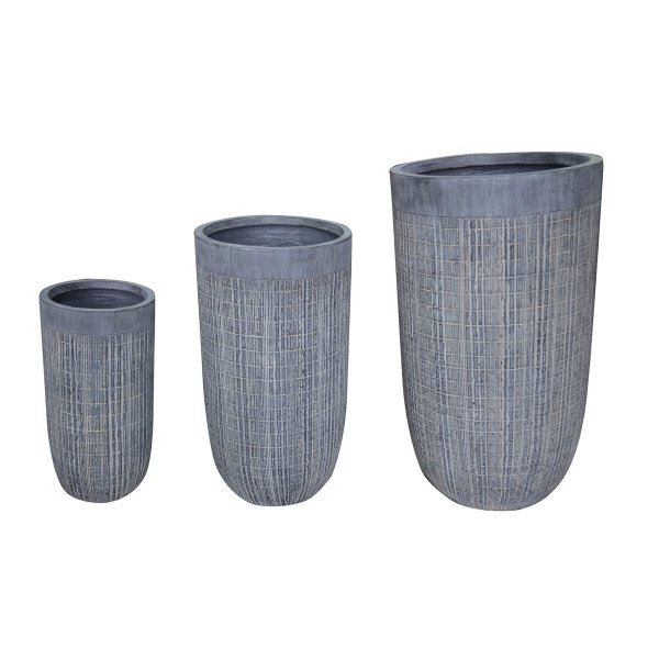 Alternative view of Set di vasi in Fibra sintetica cm 44x44x79 - MURRAY