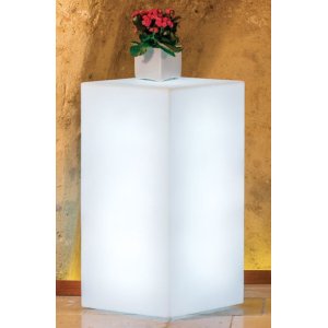 Cubo luminoso RGB con pannello solare cm 40x40x80 - DARIN