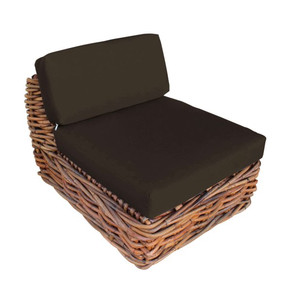 Poltrona da Giardino con cuscino in Rattan naturale - NATUR
