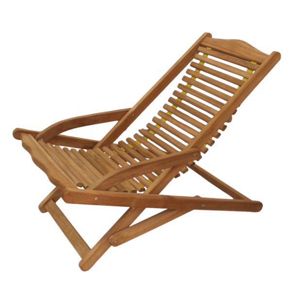 Alternative view of Sdraio pieghevole in legno di teak - MEGARA