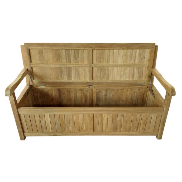 Alternative view of Cassapanca da giardino in legno di teak - MELPOMENE