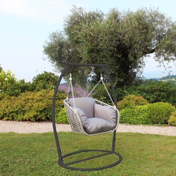 Alternative view of Poltrona dondolo sospesa da giardino - BRANNON