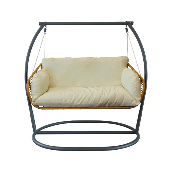 Poltrona dondolo sospesa da giardino - BRANNON - Beige