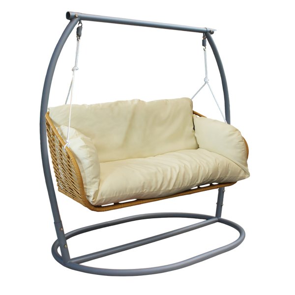 Alternative view of Poltrona dondolo sospesa da giardino - BRANNON