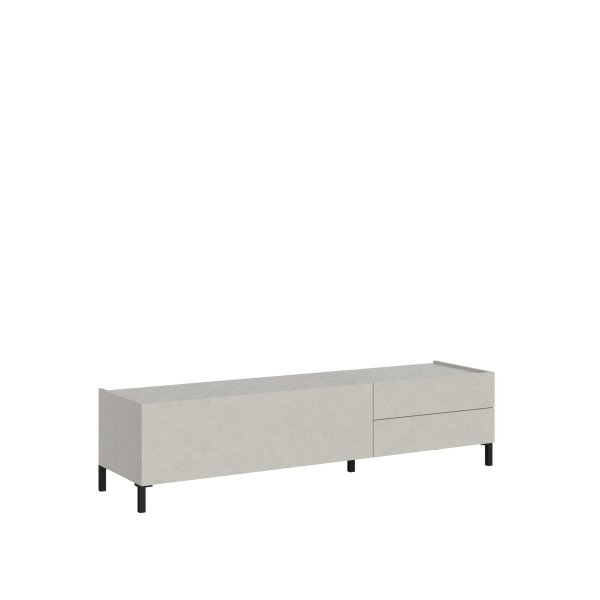 Porta TV 1 ribalta/2 cassetti 160x42x40 cm cashmere - SOLARIA
