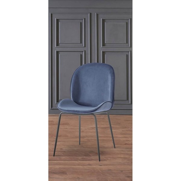 Alternative view of Set di 4 sedie impilabili in velluto moderne - ANVYA