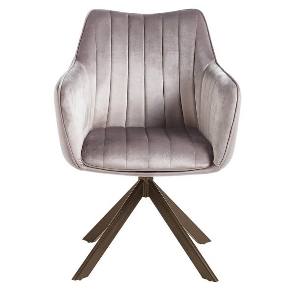 Set di 2 sedie con braccioli in velluto imbottite - ZERLA