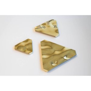 Set di 3 decorazioni da parete in alluminio lucidato effetto bumps - MIROIR