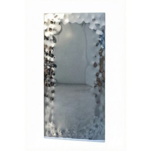 Specchio in acciaio lucidato con cornice effetto carapax - MIROIR