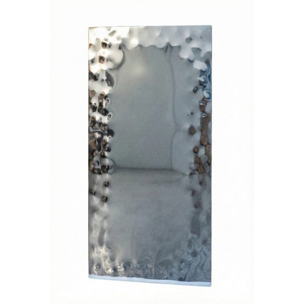 Specchio in acciaio lucidato con cornice effetto carapax - MIROIR