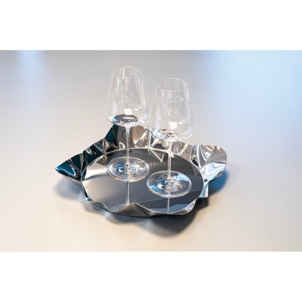 Alternative view of Vassoio in acciaio lucido quadrato - MIROIR