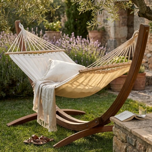 Amaca in cotone per giardino senza struttura in legno 200x150 cm - CORULCUS