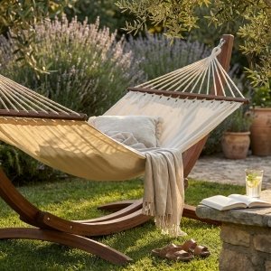 Amaca in cotone per giardino senza struttura in legno 200x150 cm - CORULCUS Amaca in cotone per giardino senza struttura in legno 200x150 cm - CORULCUS