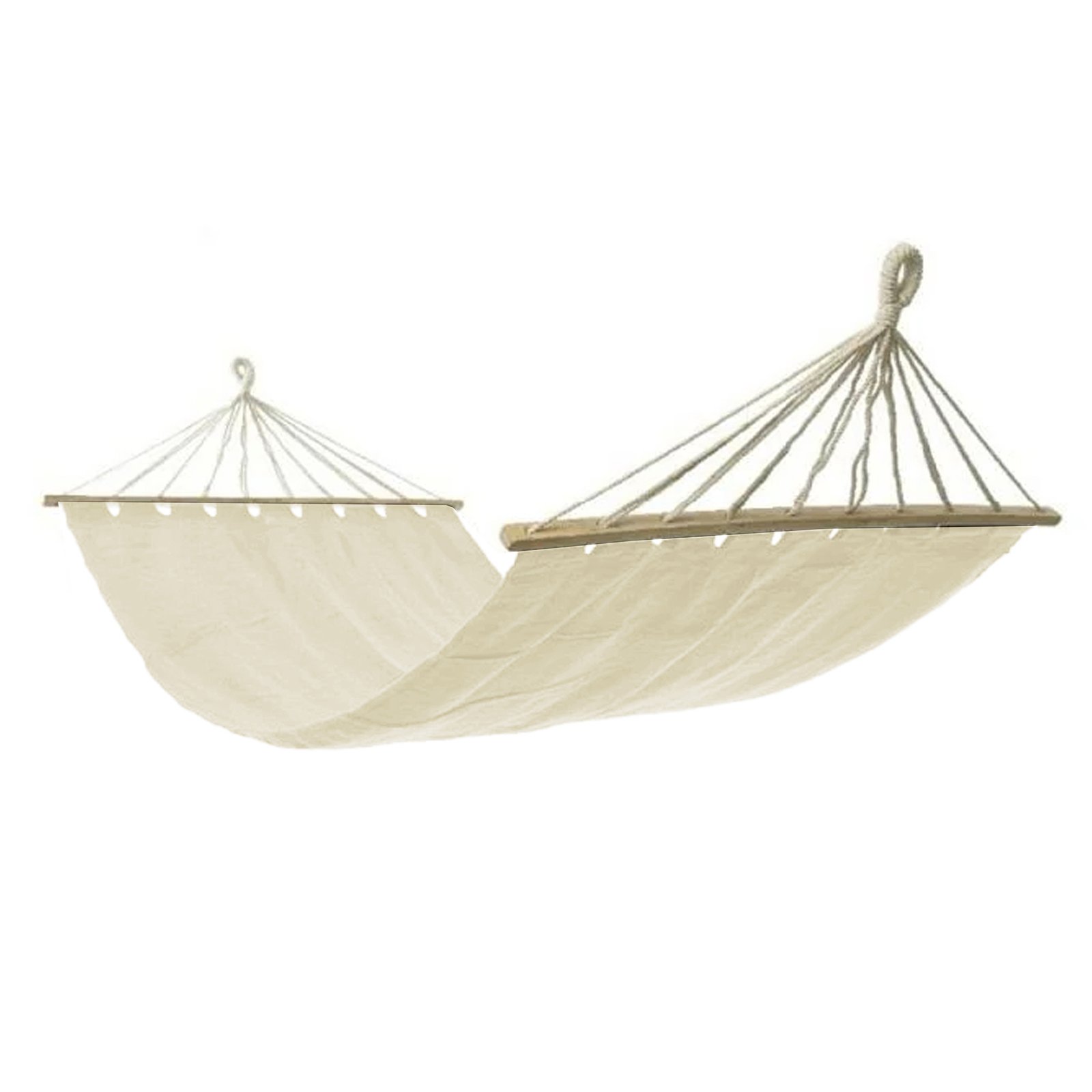 Amaca da giardino in cotone con barre in legno 200x100 cm - DELILTIS