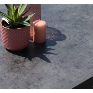Salotto da giardino in alluminio con divano 190x80 cm e tavolo regolabile 150x90 - YORUNDOR