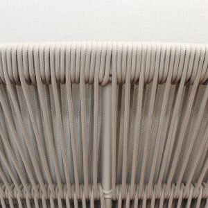 Salotto da giardino 4 posti in alluminio beige con cuscini 180x78x83 cm - WILAMOND