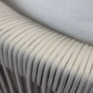 Salotto da giardino 4 posti in alluminio beige con cuscini 180x78x83 cm - WILAMOND