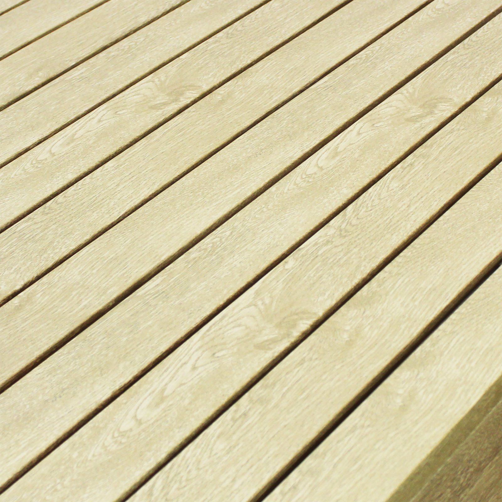 Salotto da giardino 5 posti in alluminio effetto legno con cuscini beige, divano 185 cm - FALULUNA Salotto da giardino 5 posti in alluminio effetto legno con cuscini beige, divano 185 cm - FALULUNA