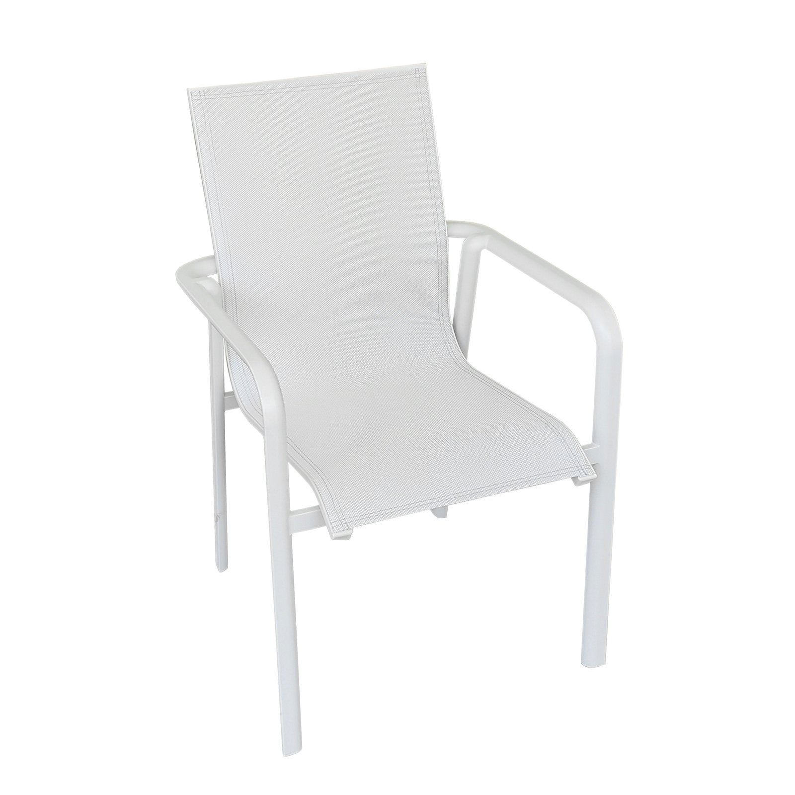Poltrona da giardino impilabile in alluminio e textilene 65x57x90 cm - LORILNOR Poltrona da giardino impilabile in alluminio e textilene 65x57x90 cm - LORILNOR
