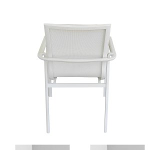 Poltrona da giardino impilabile in alluminio e textilene 65x57x90 cm - LORILNOR Poltrona da giardino impilabile in alluminio e textilene 65x57x90 cm - LORILNOR