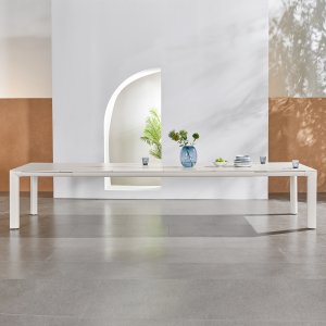 Tavolo da giardino allungabile in alluminio 263/329/395 x 110 cm - ULOLZIO Tavolo da giardino allungabile in alluminio 263/329/395 x 110 cm - ULOLZIO