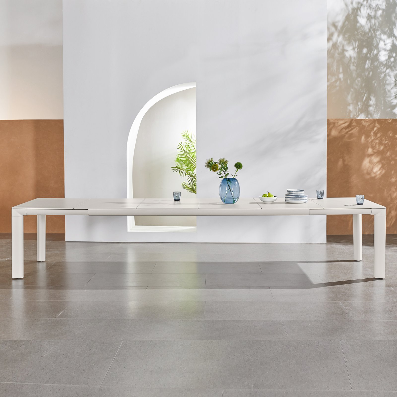 Tavolo da giardino allungabile in alluminio 263/329/395 x 110 cm - ULOLZIO Tavolo da giardino allungabile in alluminio 263/329/395 x 110 cm - ULOLZIO