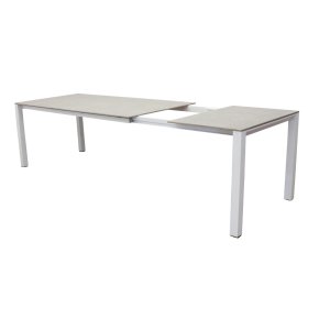 Tavolo da giardino allungabile in alluminio con piano in pietra 180/240x90x75 cm - ORANMOND Tavolo da giardino allungabile in alluminio con piano in pietra 180/240x90x75 cm - ORANMOND