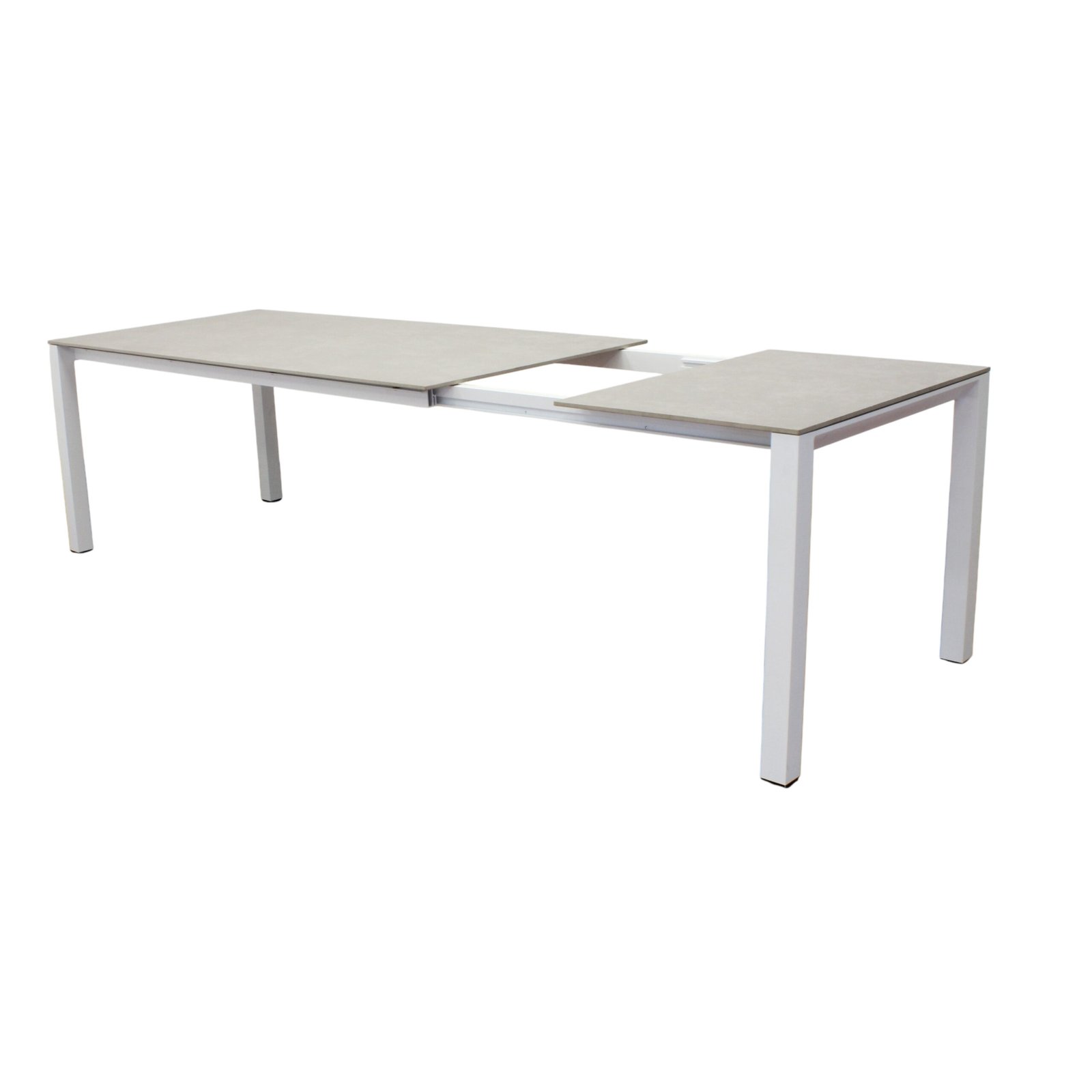 Tavolo da giardino allungabile in alluminio con piano in pietra 180/240x90x75 cm - ORANMOND Tavolo da giardino allungabile in alluminio con piano in pietra 180/240x90x75 cm - ORANMOND