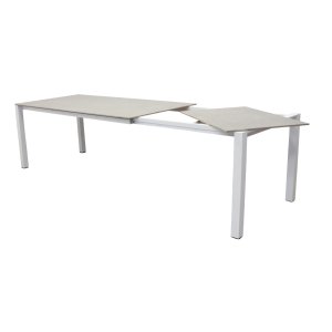 Tavolo da giardino allungabile in alluminio con piano in pietra 180/240x90x75 cm - ORANMOND Tavolo da giardino allungabile in alluminio con piano in pietra 180/240x90x75 cm - ORANMOND