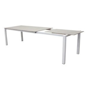 Tavolo da giardino allungabile in alluminio con piano in pietra 180/240x90x75 cm - ORANMOND Tavolo da giardino allungabile in alluminio con piano in pietra 180/240x90x75 cm - ORANMOND