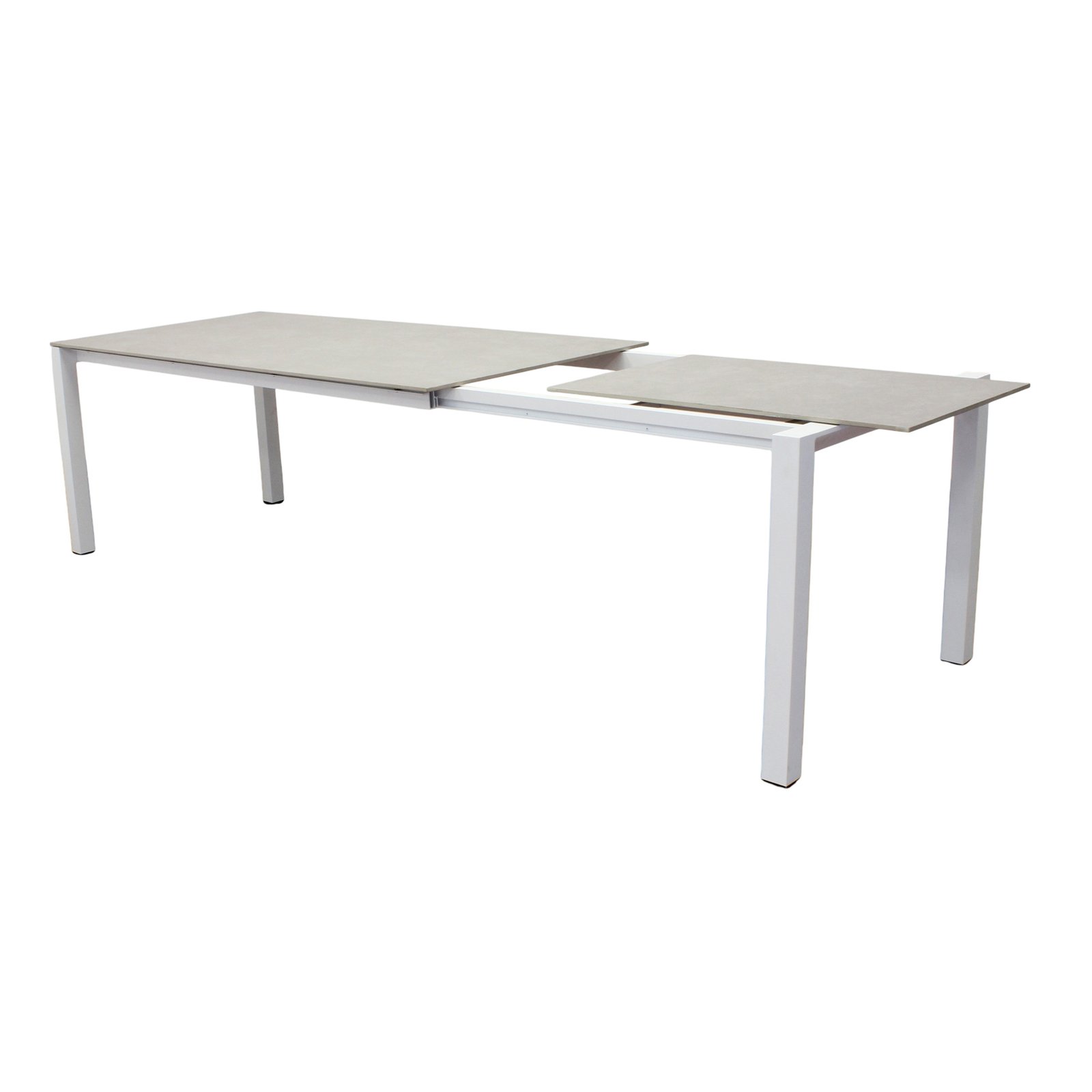 Tavolo da giardino allungabile in alluminio con piano in pietra 180/240x90x75 cm - ORANMOND Tavolo da giardino allungabile in alluminio con piano in pietra 180/240x90x75 cm - ORANMOND