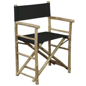 Sedia regista pieghevole da esterno in bambù con seduta in tessuto 60x44x88 cm - ORORLUNA