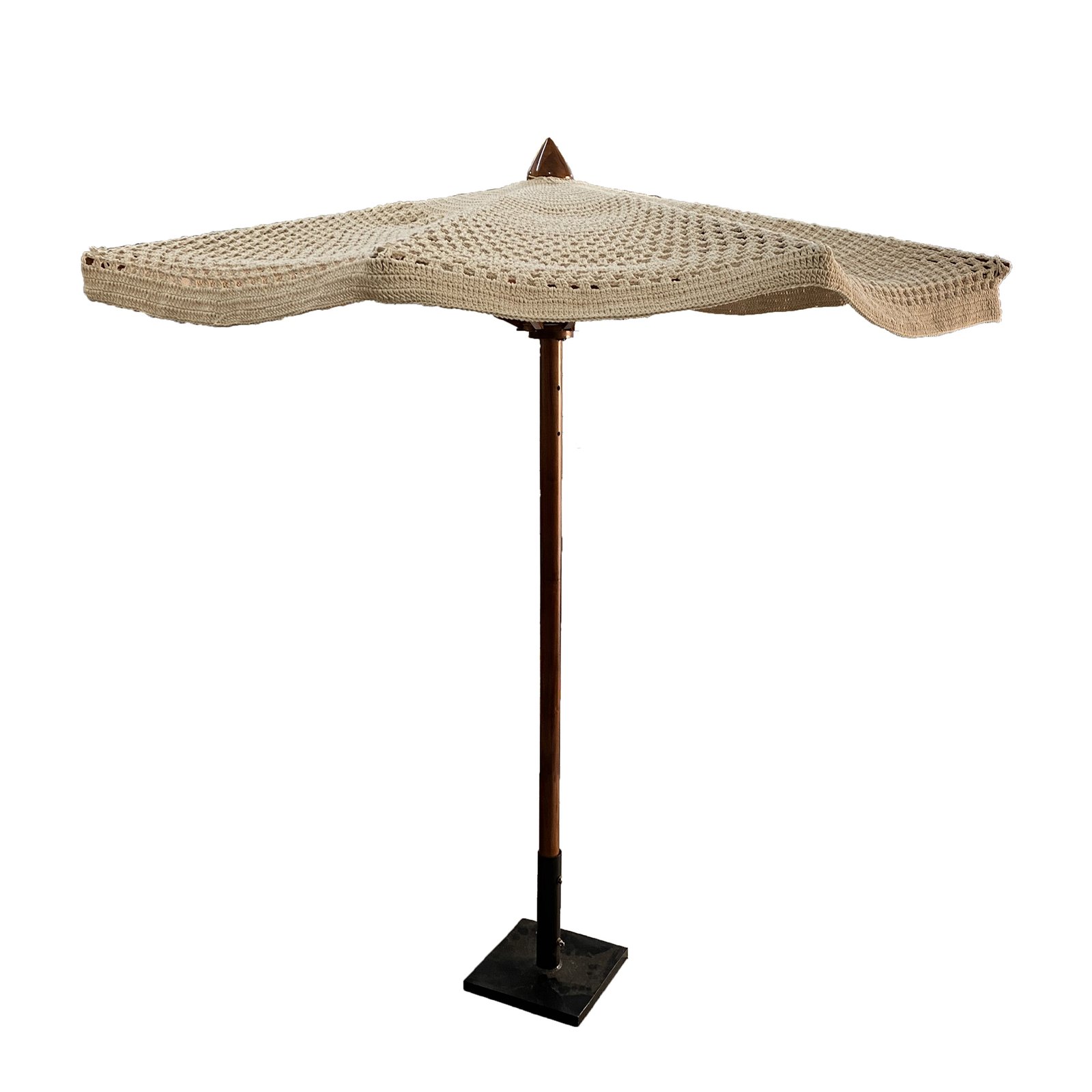 Ombrellone da giardino a palo centrale in cotone fatto a mano 182x182x213 cm - KALURLIA