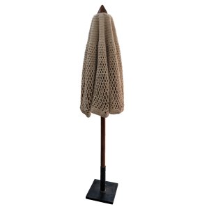 Ombrellone da giardino a palo centrale in cotone fatto a mano 182x182x213 cm - KALURLIA