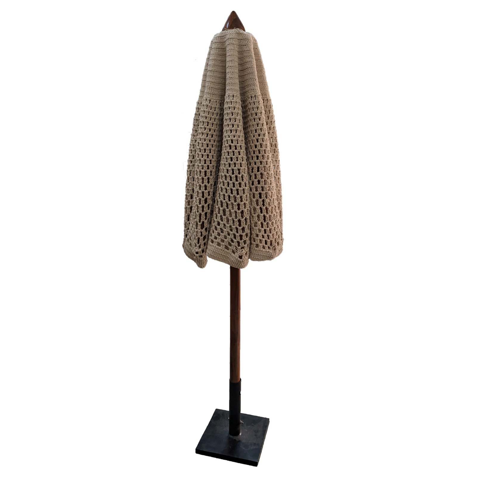 Ombrellone da giardino a palo centrale in cotone fatto a mano 182x182x213 cm - KALURLIA
