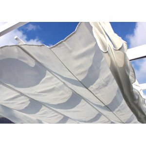 Gazebo da giardino in alluminio con tetto in poliestere 396x396x230 cm - BELEVEX