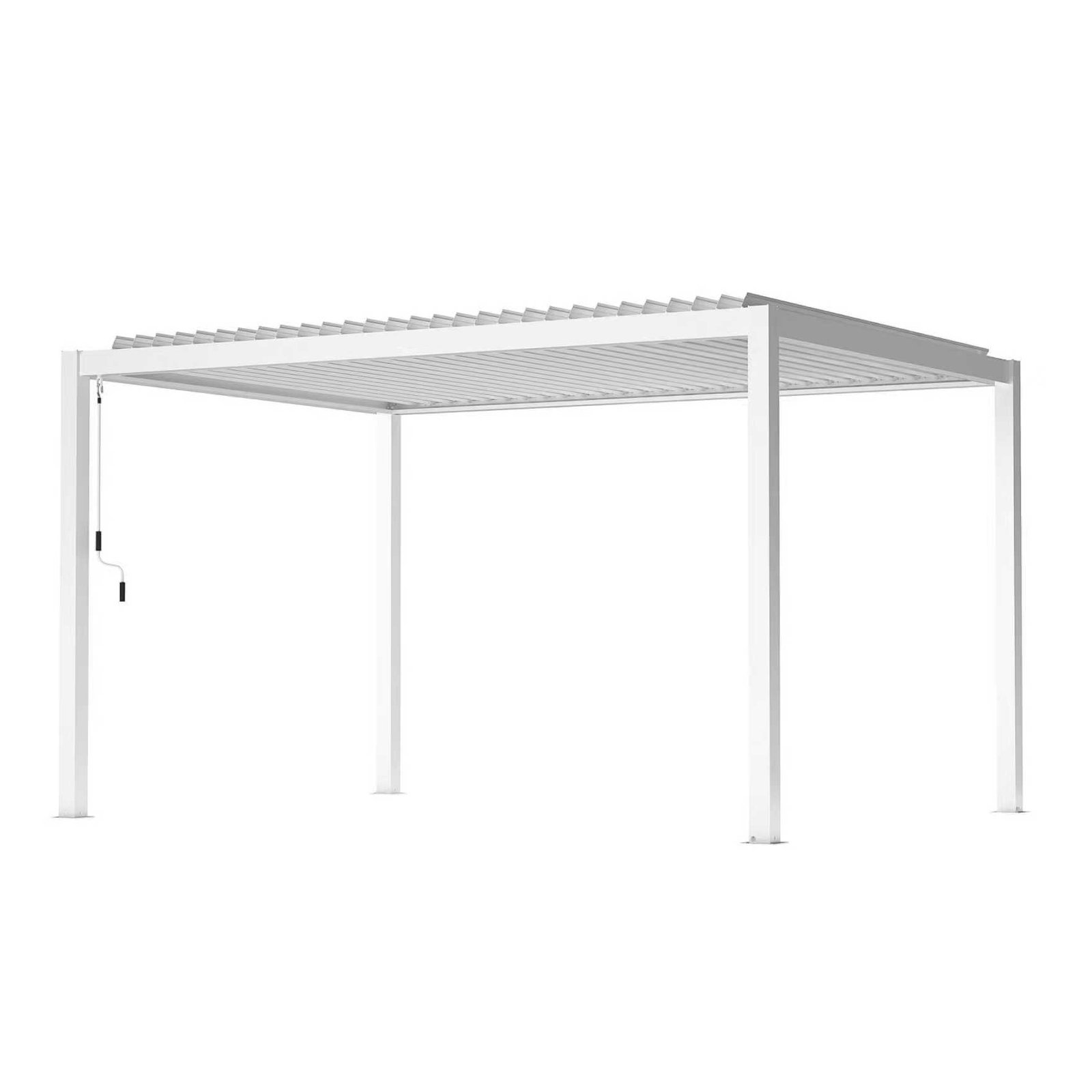 Pergola bioclimatica in alluminio con lamelle frangisole orientabili manualmente 200x300x250 cm - PERANSOR Pergola bioclimatica in alluminio con lamelle frangisole orientabili manualmente 200x300x250 cm - PERANSOR